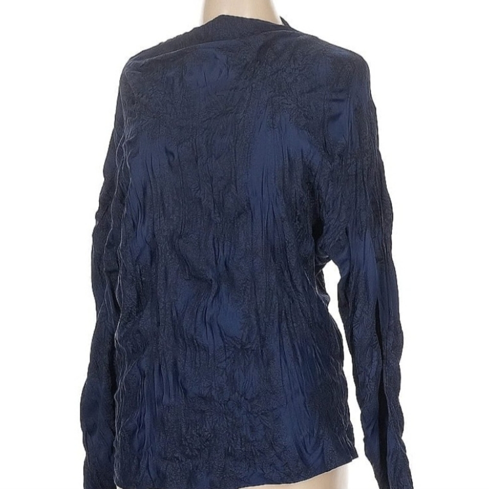 Zara Elegant Navy Women's Top Blouse size L